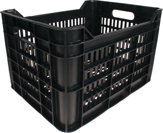 Willex - Fietskrat Urban - Zwart - 30 liter - 100% gerecycled - Inclusief Bevestigingsmateriaal van Merkloos