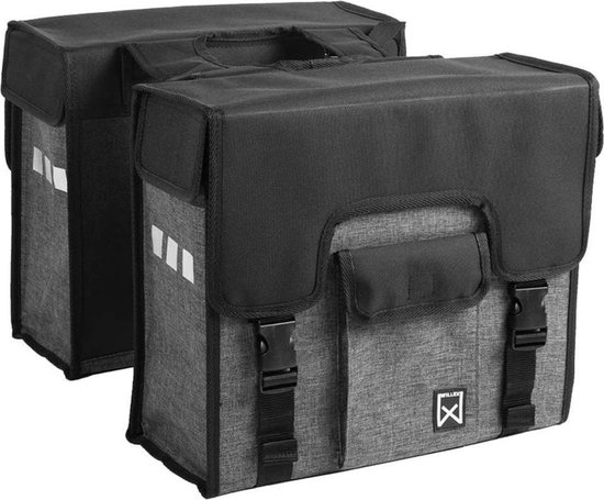 Willex Fietstas 38 L zwart en grijs 10613 van Willex