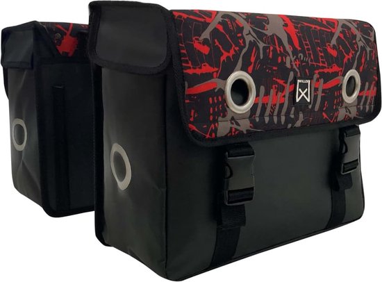 Willex Fietstassen Fire Tarpaulin 30 L rood en zwart van Willex