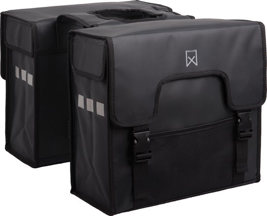 Willex Shopper - Dubbele Fietstas - 38 liter - Mat Zwart van Willex