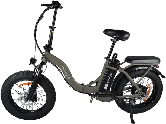 Windgoo E20 Pro Elektrische Vouwfiets – Fatbike - Rijklaar Geleverd - Windgoo Smart-app - 20 Inch - 250W Motor - 55 km Actieradius - Mechanische Schijfremmen - Donkerbruin van Merkloos