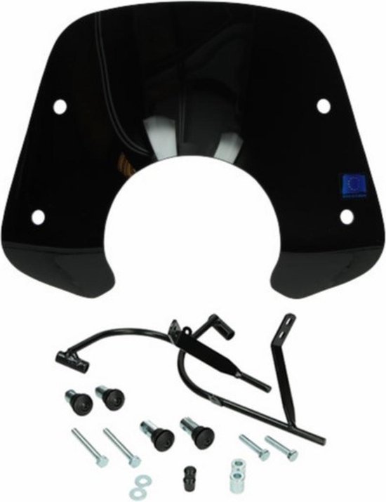 windscherm + bev. set laag (made in EU) fiddle 2 zwart glans van Sym