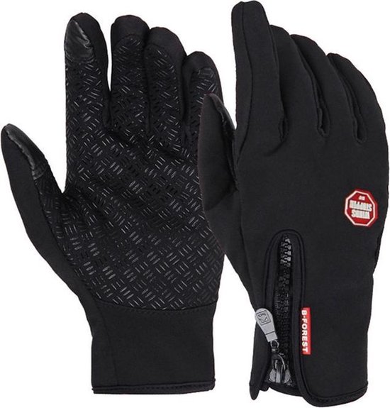 Winter Fietshandschoenen Met Extra Grip - Maat M - Zwart van Merkloos