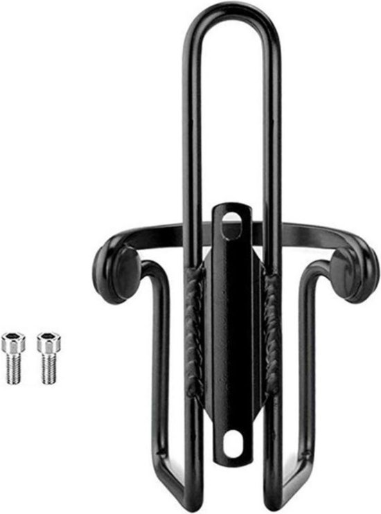 WiseGoods Premium Bidonhouder Fiets - Drinkfles Houder Racefiets / Mountainbike - Flessenhouder - MTB - Aluminium - Zwart