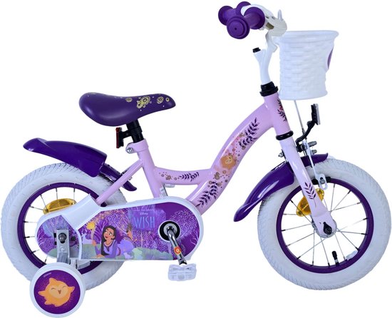Wish Wish Kinderfiets Meisjes 12 inch Paars van Yipeeh