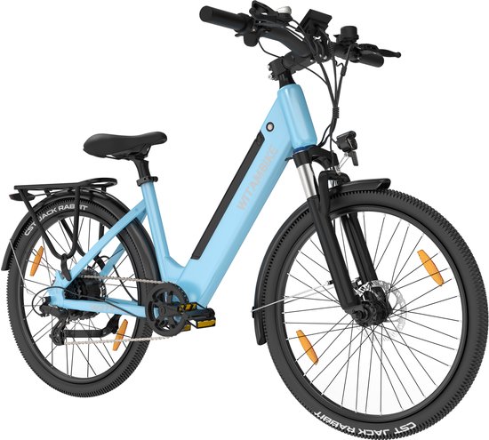 WITAMBIKE W275 Elektrische Fiets – 250W – 36V 13Ah – 100KM Actieradius – 27.5” – Shimano 7 Versnellingen – Unisex – Blauw van Merkloos