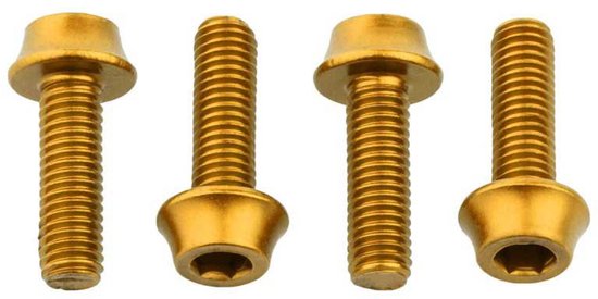 Wolf Tooth M5 X 15 Mm Bidonhouder Schroeven 4 Eenheden Goud