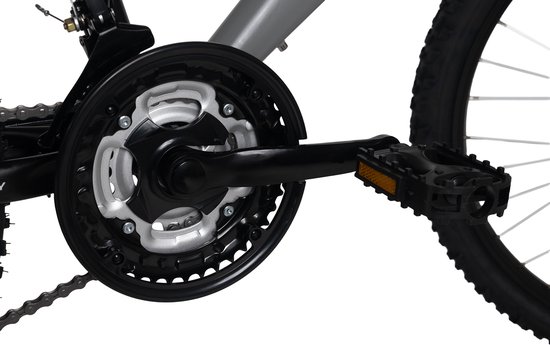 WYLD Full-suspension mountainbike / ATB voor kinderen – 24 inch Zodiac (grijs) – 18 versnellingen – Framemaat 38 cm