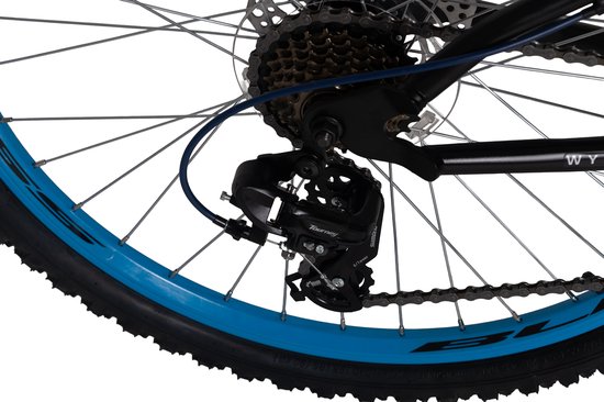 WYLD Fully Mountainbike 26" Bliss – Zwart/Blauw – 21 versnellingen – Framemaat 47 cm