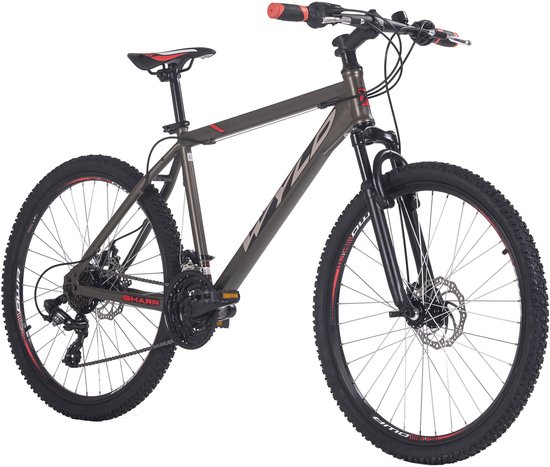WYLD mountainbike hardtail 26'' Sharp 3.0 grisj 21 versnellingen framemaat 51 cm van Wyld