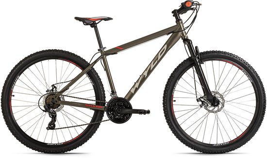 WYLD Mountainbike Hardtail 29" Sharp – Platin-Grau – 21 Versnellingen – Framemaat 51 cm van Wyld