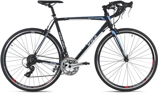 WYLD racefiets 28'' Whirlwind 50 zwart-blauw 14 versnellingen framemaat 58 cm van Merkloos