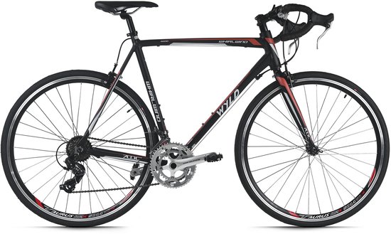 WYLD racefiets 28'' Whirlwind 50 zwart-rood 14 versnellingen framemaat 58 cm