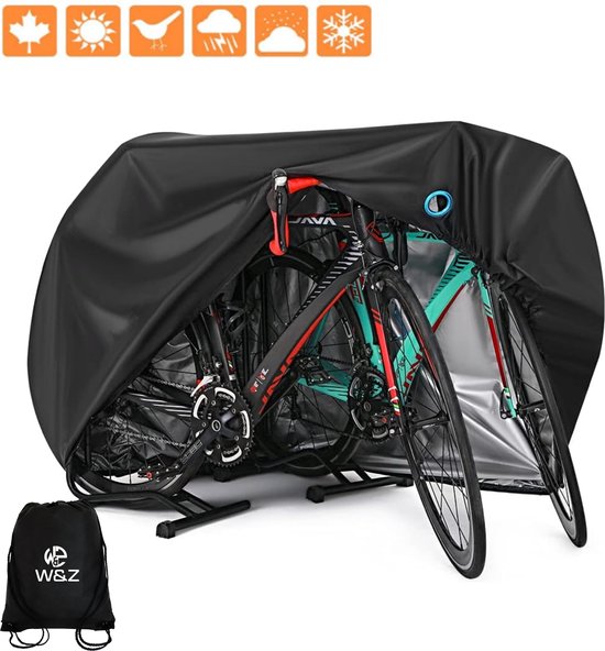 W&Z® Fietshoes Universeel voor alle Fietsen - Waterdicht Ultra Sterk Oxford - Fiets Hoes voor 1/2 Fietsen - Incl. Opbergzak van W&Z®