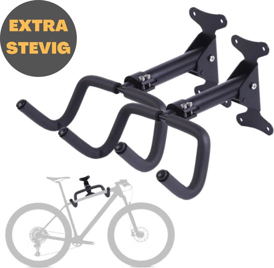 W&Z WallMount Fietsdrager - Ophangbeugel - Muurbeugel fiets - Fietsbeugel - opbergbeugel - ophangsysteem - 2 stuks