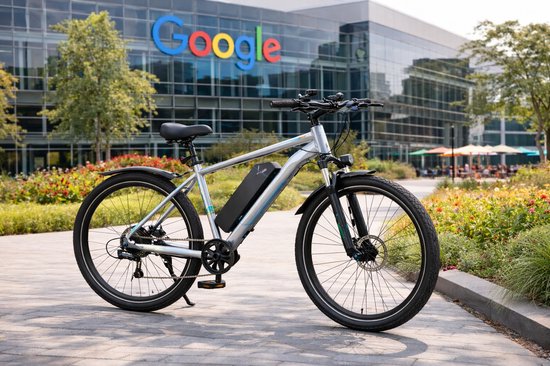 X15 Electric City Bike – 500W Powerfull motor | 48V 15.6Ah lithium-ion battery| Long Range | Lightweight Aluminum Alloy Frame | Front & Rear Disc Brakes | IP54 Water Resistance | Strong & Stylish | Silver van Merkloos