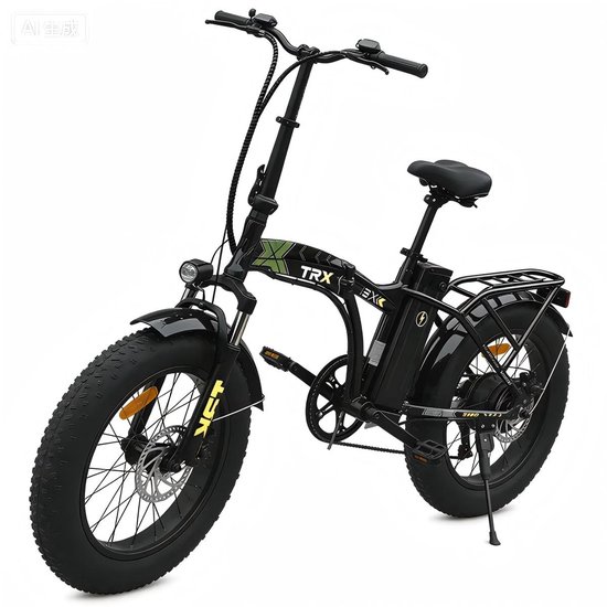 X5i Elektrische fiets - 90km lange levensduur van de batterij-48v13ah-250W motor-20x4 voet brede banden-Grijs rood