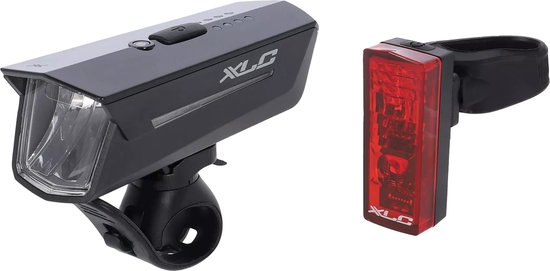 XLC Proxima CL-S24 Fietsverlichtingset – LED Fietslampjes – USB oplaadbaar