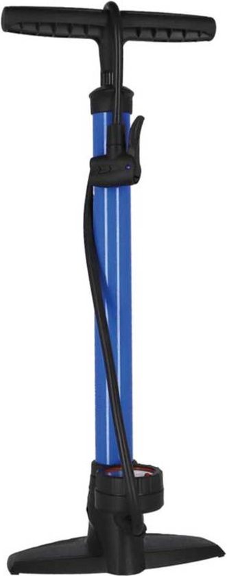 XLC PU-S04 Delta Fietspomp - Staal/PVC - Vloerpomp met Manometer - Blauw van XLC