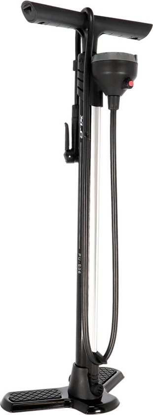 XLC PU-S06 Vloerpomp - Fietspomp - 11 Bar - Presta/Schrader/ Dunlop - Zwart