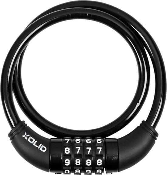 Xolid Kabelslot - Cijferslot - 4-cijferig - Ø 10 mm - 65 cm - Zwart van XO