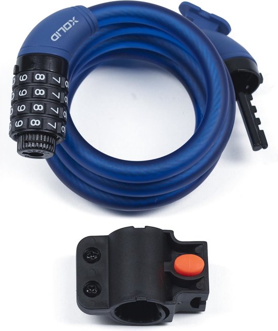 Xolid Kabelslot - Cijferslot - Herstelbaar - Ø 12 mm - 120 cm - Blauw van XO
