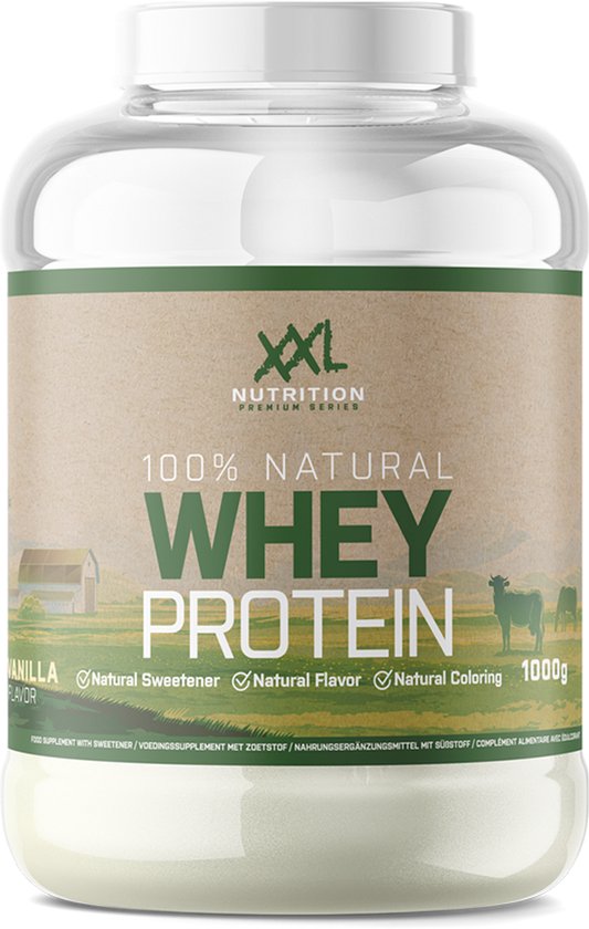 XXL Nutrition - 100% Natural Whey Protein - Vanille - Eiwitpoeder - 1000 g