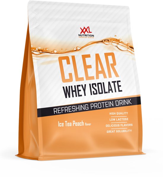 XXL Nutrition - Clear Whey Isolate - 84% Eiwit - Proteine Limonade, Eiwitshakes - Ice tea Peach - 500 gram (20 shakes)