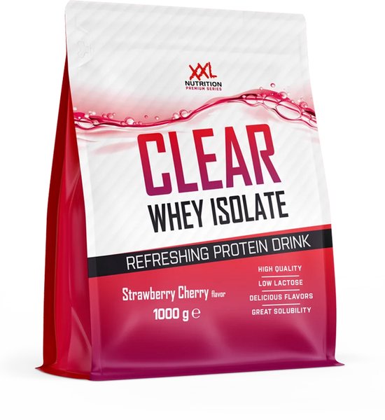 XXL Nutrition - Clear Whey Isolate - Aardbei Kers - Eiwitpoeder - 1000 g