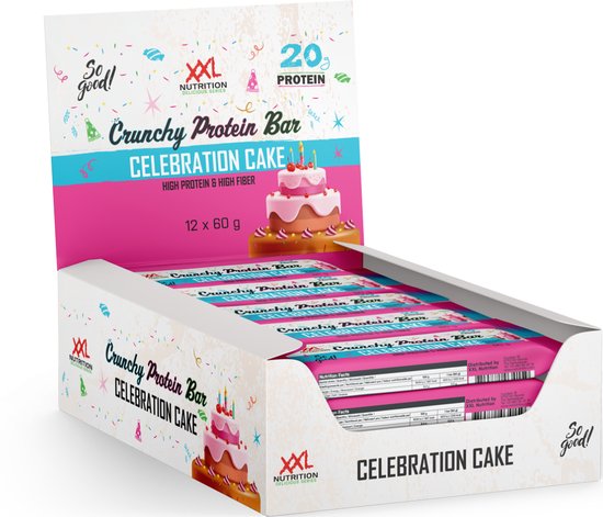 XXL Nutrition - Crunchy Protein Bar - Celebration Cake - Eiwitreep - 12 Pack van XXL Nutrition