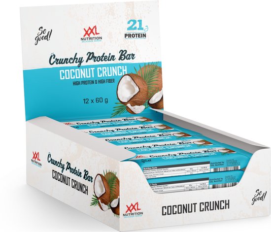 XXL Nutrition - Crunchy Protein Bar - Coconut - Eiwitreep - 12 Pack van XXL Nutrition