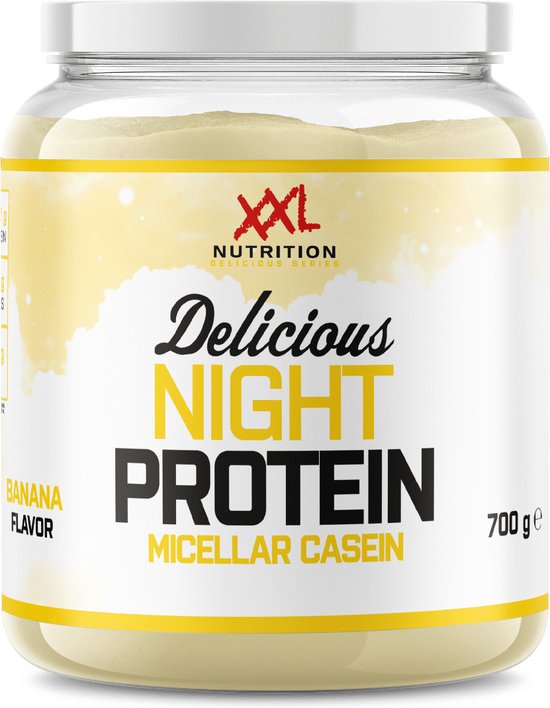 XXL Nutrition - Delicious Night Protein - Banaan - Caseïne Eiwitpoeder - 700 g van XXL Nutrition