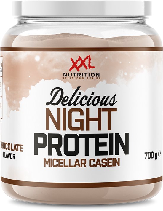 XXL Nutrition - Delicious Night Protein - Chocolade - Caseïne Eiwitpoeder - 700 g