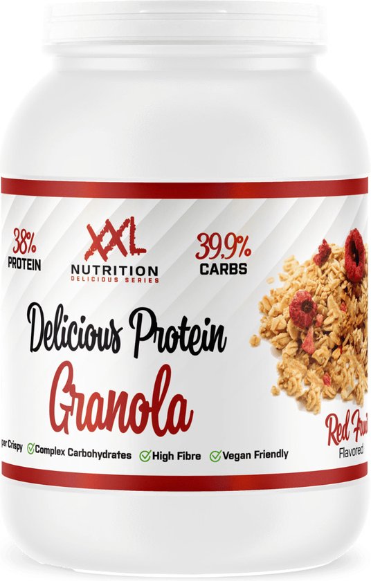 XXL Nutrition - Delicious Protein Granola - Krokante Muesli - Red Fruit - 450 Gram