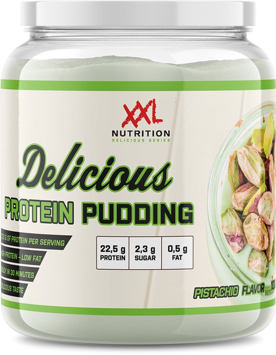 XXL Nutrition - Delicious Protein Pudding - 22 Gram Eiwit - Eiwitrijke Snack & Dessert - Diverse Smaken - Pistache - 440 Gram (11 doseringen)