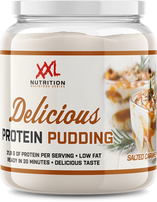 XXL Nutrition - Delicious Protein Pudding - 22 Gram Eiwit - Eiwitrijke Snack & Dessert - Diverse Smaken - Salted Caramel - 440 Gram (11 doseringen)