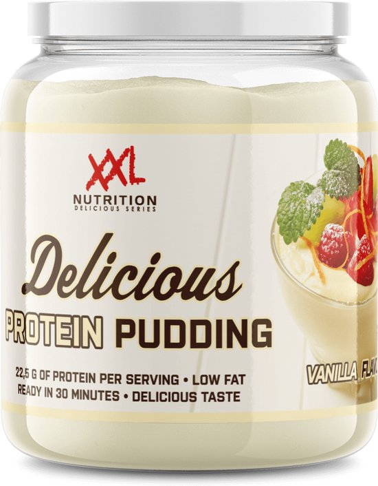 XXL Nutrition - Delicious Protein Pudding - 22 Gram Eiwit - Eiwitrijke Snack & Dessert - Diverse Smaken - Vanille - 440 Gram (11 doseringen)