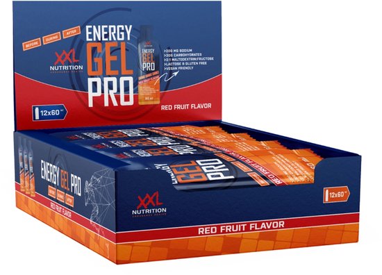 XXL Nutrition - Energy Gel Pro - met Natrium - Red Fruit - 12 x 60ml