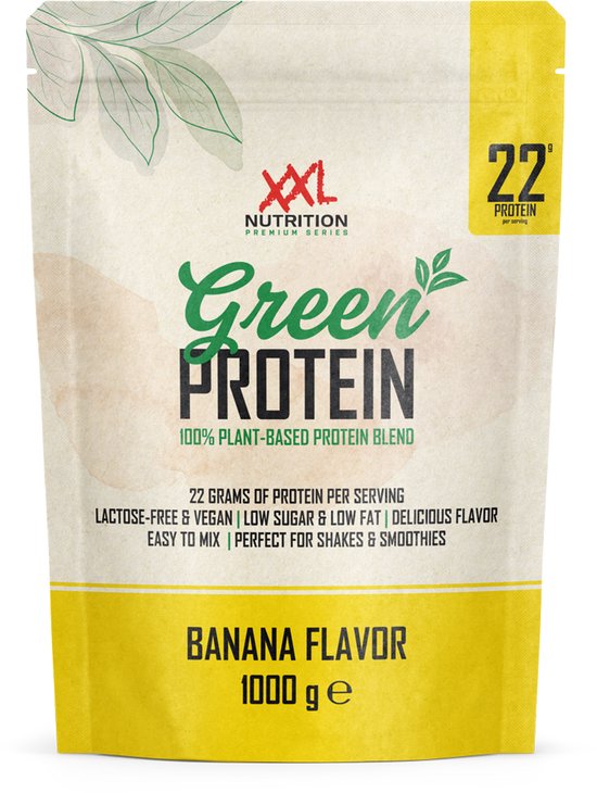 XXL Nutrition - Green Protein - Banaan - Vegan Eiwitpoeder - 1000 g