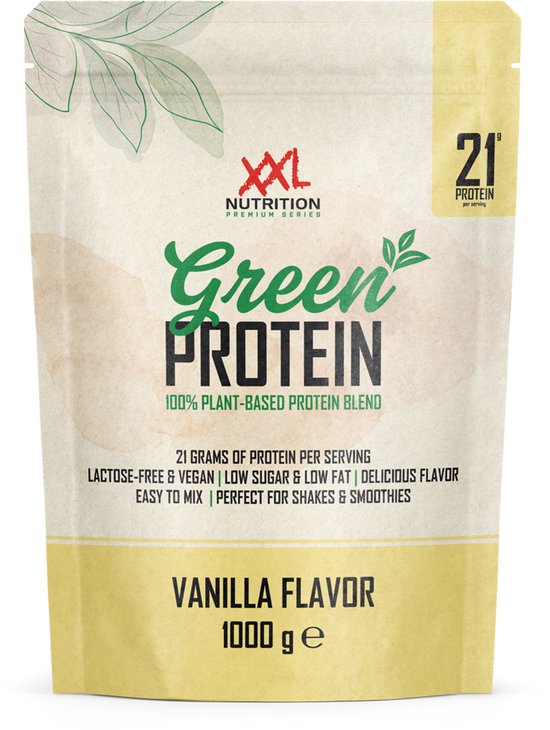 XXL Nutrition - Green Protein - Vanille - Vegan Eiwitpoeder - 1000 g