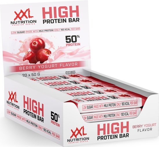 XXL Nutrition - High Protein Bar 2.0 - Berry Yoghurt - Eiwitreep - 20 Pack van XXL Nutrition