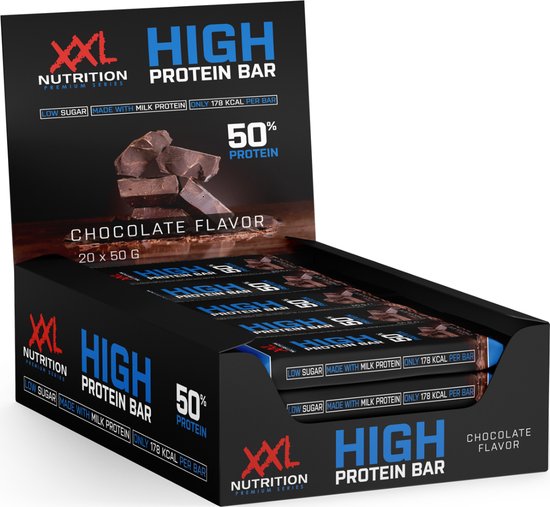 XXL Nutrition - High Protein Bar 2.0 - Chocolade - Eiwitreep - 20 Pack van XXL Nutrition