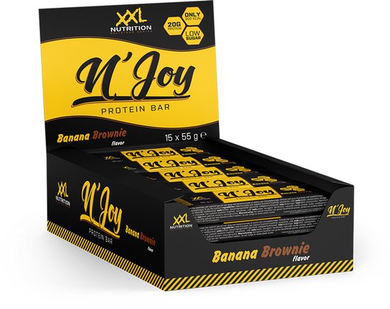 XXL Nutrition - N'Joy Protein Bar - Banana Brownie - Eiwitreep - 15 Stuks