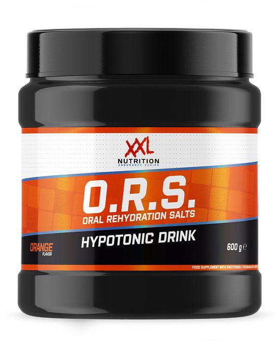 XXL Nutrition - O.R.S. (Oral Rehydration Salts) Hypotonic Drink - Rehydratiemiddel van Dextrose, Natrium & Kalium - Orange - 600 gram (40 doseringen)