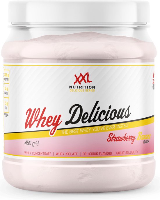 XXL Nutrition - Whey Delicious - Aardbei Banaan - Eiwitpoeder - 450 g