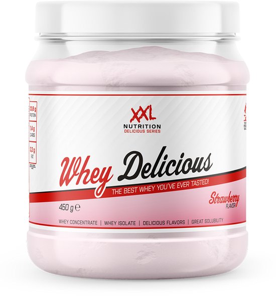 XXL Nutrition - Whey Delicious - Aardbei - Eiwitpoeder - 450 g