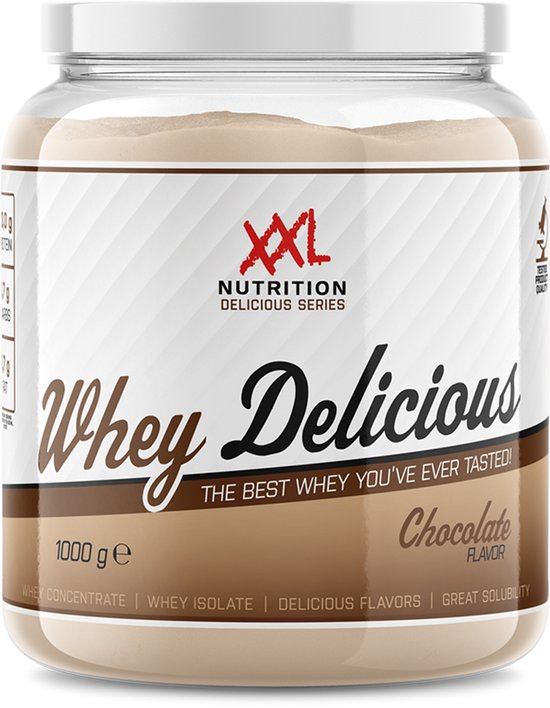 XXL Nutrition - Whey Delicious - Chocolade - Eiwitpoeder - 1000 g van XXL Nutrition