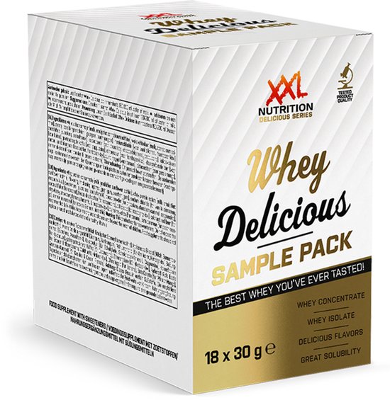 XXL Nutrition - Whey Delicious - Sample Pack - Eiwitpoeder - 18 x 30 g