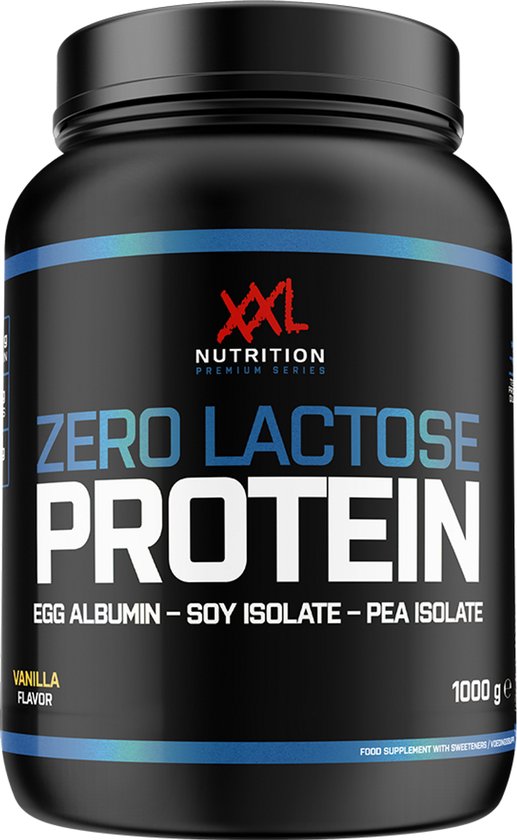 XXL Nutrition - Zero Lactose Protein - Eiwitpoeder lactosevrij, Proteine Poeder, Eiwitshakes, Proteďne Shakes, Whey Proteďne, Eiwit - Vanille - 1000 gram (33 shakes) van XXL Nutrition