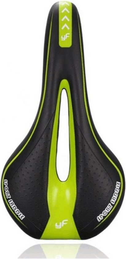 YAFEE YF-1018 Mountainbike Zadel Fietszadel Fietszadel (Zwart Groen) van Merkloos
